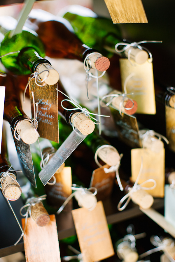 Creative and eclectic wine wedding decor -  Photo by Dan Stewart Photography